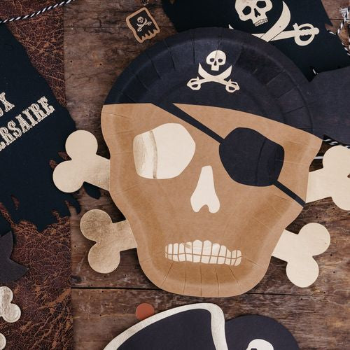 8 Pappteller Pirat