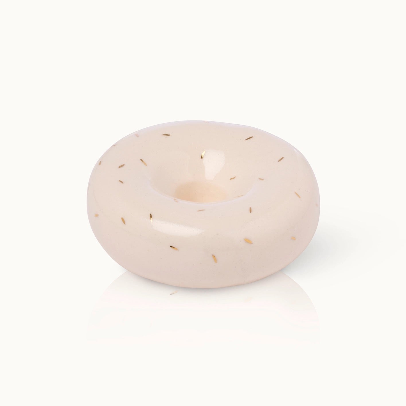 1 Kerzenhalter Donut Gold